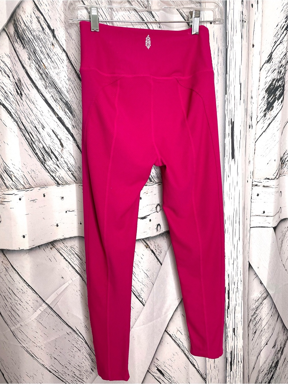 Free People Movement Leggings Ribbed Raspberry Pink S - Picture 2 of 9